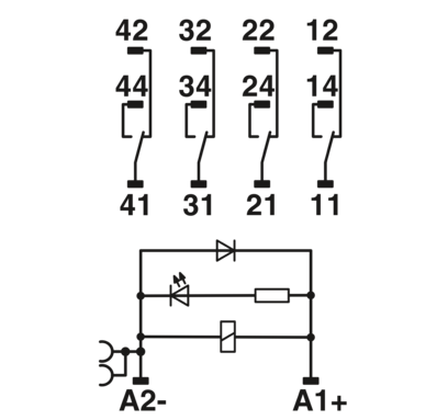 Relay Module - RIF-2-RSC-LDP-125DC/4X21