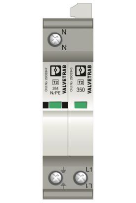 Type 2 surge arrester, VAL-SEC-T2-1S-350-FM Phoenix Single Phase SPD 2905333
