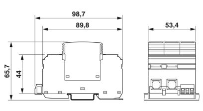 DC SPD 1000V Type 1+2 VAL-MS-T1/T2 1000DC-PV2+V-FM  Lightning Surge Arrester 2801161