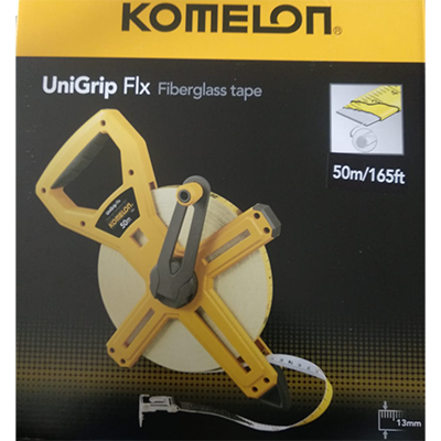 Komelon UniGrip Flx Fiberglass Measuring Tape - 50m/165ft (FU50E)