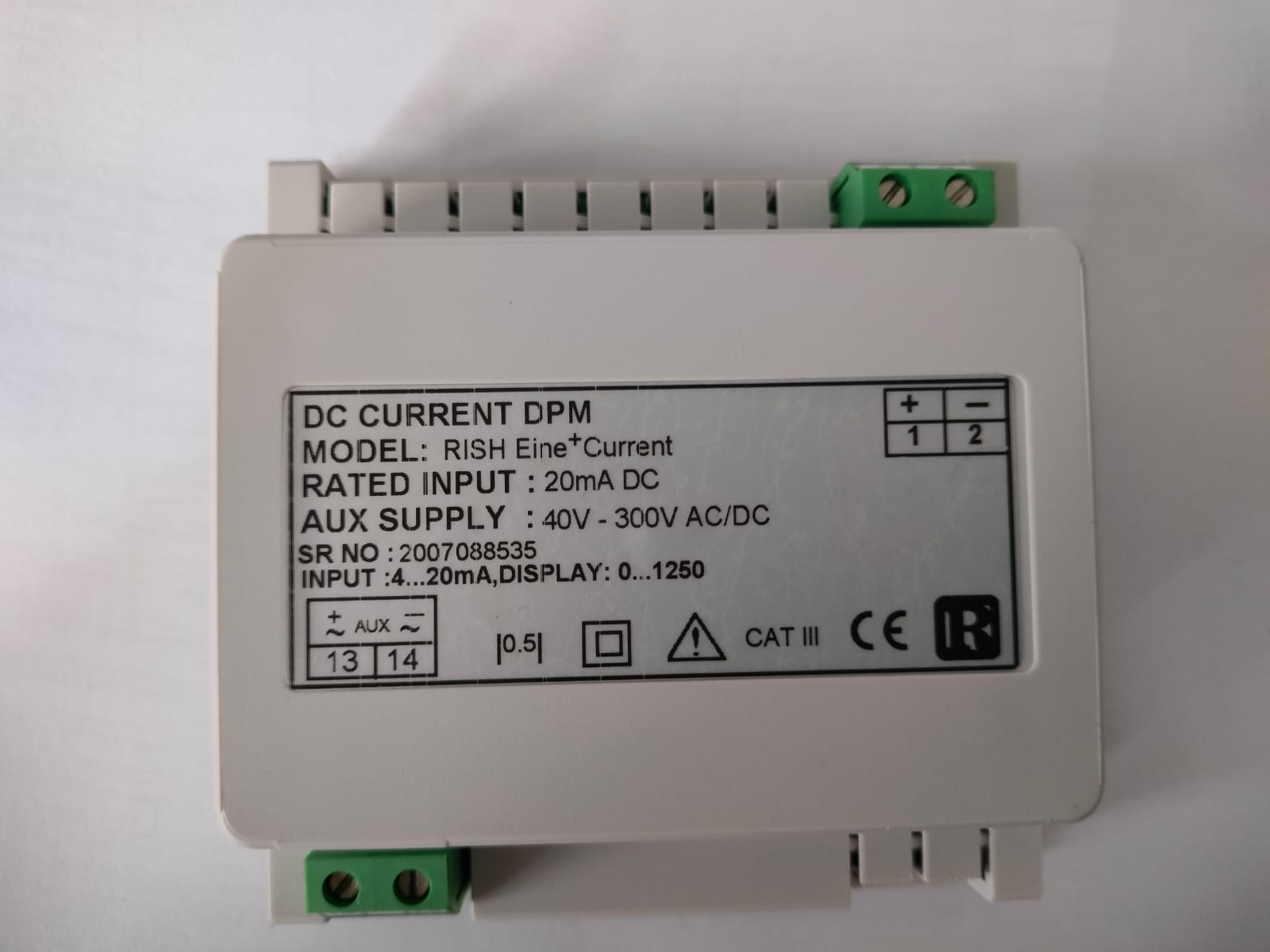 Rish Eine+ A: Rishabh DC Ammeter (Digital Panel Meter) 0- 1250A Input ...
