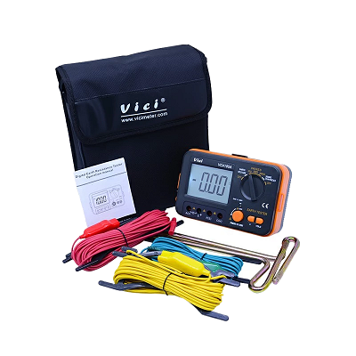 Vici Digital Ground Resistance Earth Tester Voltage Ohm Megger meter  VC4105A
