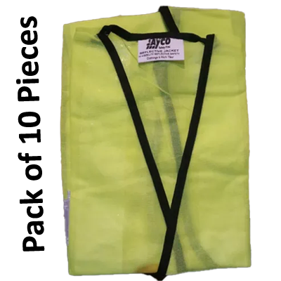 Ziota Fluorescent Single Band Reflective Jacket Orange Pack of 10 Pieces