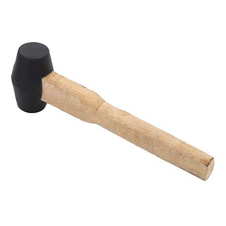 2.5Inch Diameter Rubber Mallet Hammer With Wooden Handle