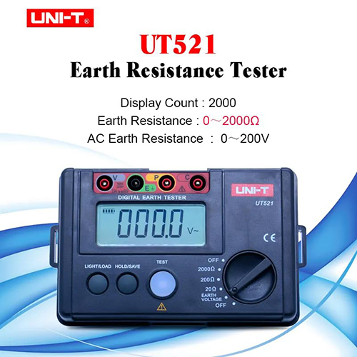 UNIT UT521 Digital Earth Tester Ground Resistance AC Earth Insulation Resistance Voltage Tester