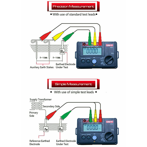 UNIT UT521 Digital Earth Tester Ground Resistance AC Earth Insulation Resistance Voltage Tester